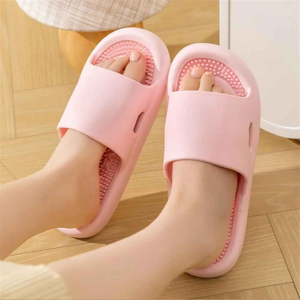 1 Pair Foot Massage Slippers Plantar Fasciitis Pain Relief Foot Massager Women Men Reflexology & Acupressure Massage Sandals Non-Slip Home Shower Shoes(Color:Dark Blue,Size:9.5/10)