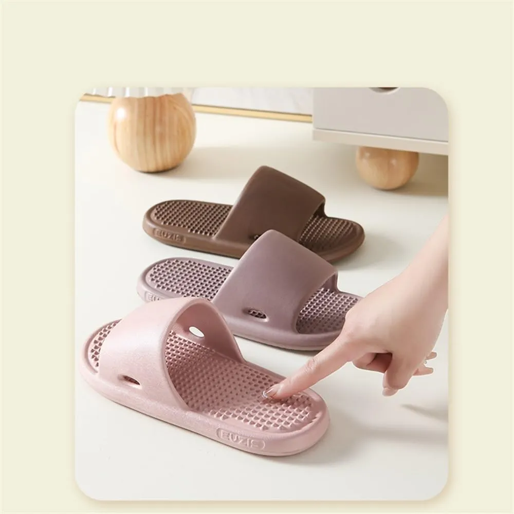 1 Pair Household Slippers Acupressure Foot Massager Shoes Women Men Reflexology & Acupressure Massage Sandals Non-Slip Home Shower Shoes Pain Relief and Tension(Color:Mocha,Size:8.5/9)