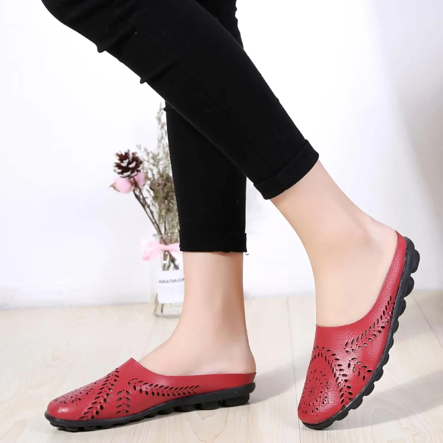 2024 Women's Hollowed Out Casual Fashion Flat Mules