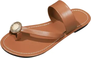 2025 Women's Summer Flat Sandals,Split Toe Slip On Backless Comfy Two Band Flip Flops Pearls Rhinestones Sparkly Slides Ladies Comfy Cushion Footbed Thong Casual Shoes for Beach Travel Daily Work