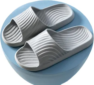 Acupoint Massage Slippers Shoes,Relief Fasciitis Sandals Slippers,Summer Household Couple Slippers, Indoor Soft Bottom Bathroom Slippers,Ash,40-41