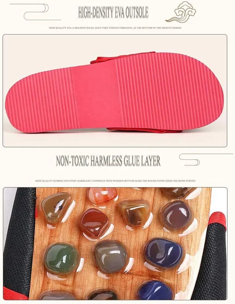 Acupressure Foot Massage Shoes | Pebble Massage Slippers | Home Men and Women Couple Summer Slippers-Level 3 Pain: Migraine