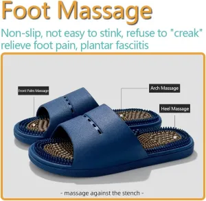Acupressure Massage Slippers Acupressure Foot Massager Shoes Reflexology Sandals Gift for Men Women Reduce Feet Neuropathy Pain Relief and Tension (Pink,US Women 5-6/men 3.5-4.5)