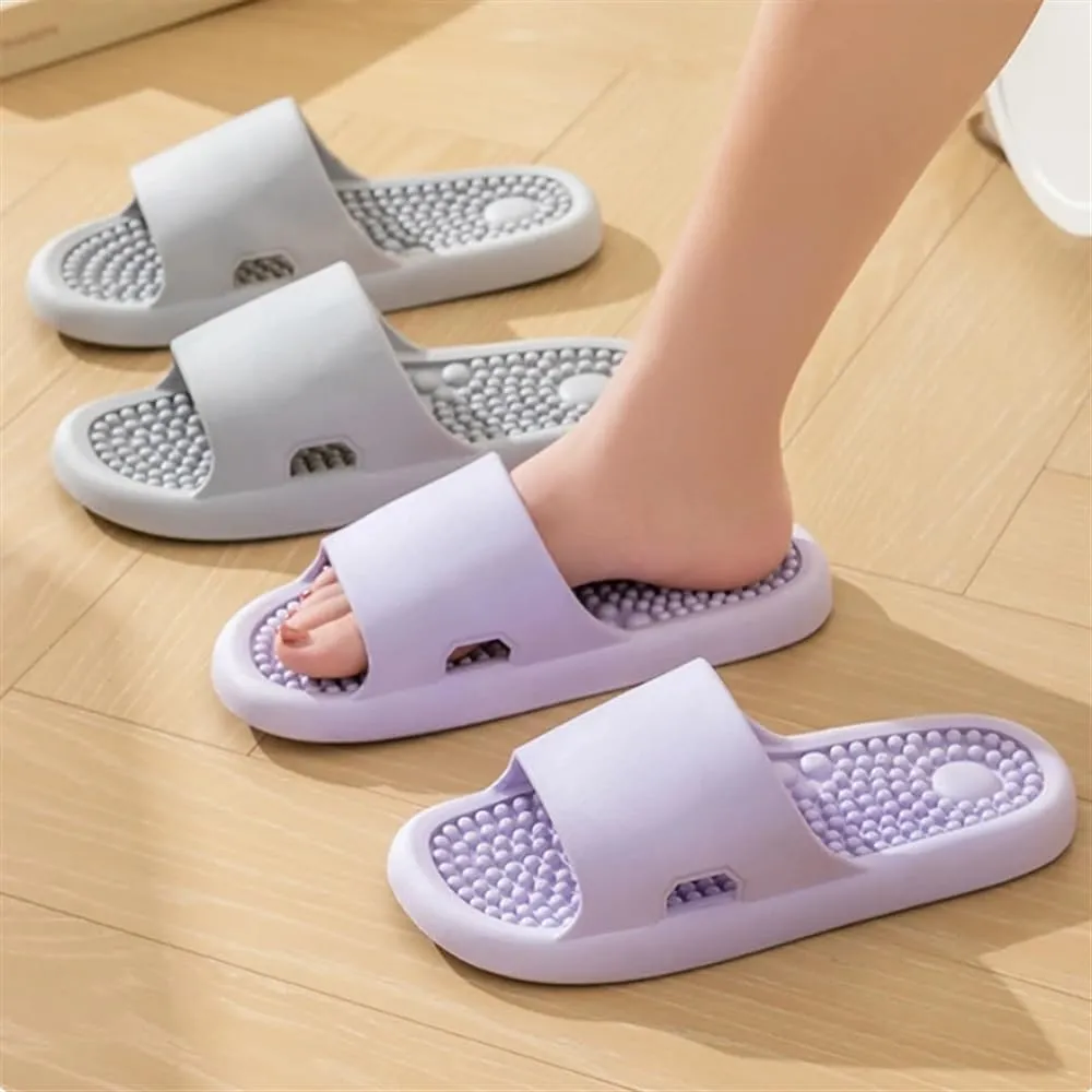 Acupressure Massage Slippers Plantar Fasciitis Pain Relief Foot Massager Reduce Feet Neuropathy Pain Relief and Tension Gift for Men Women(Color:Purple,Size:7.5/8)