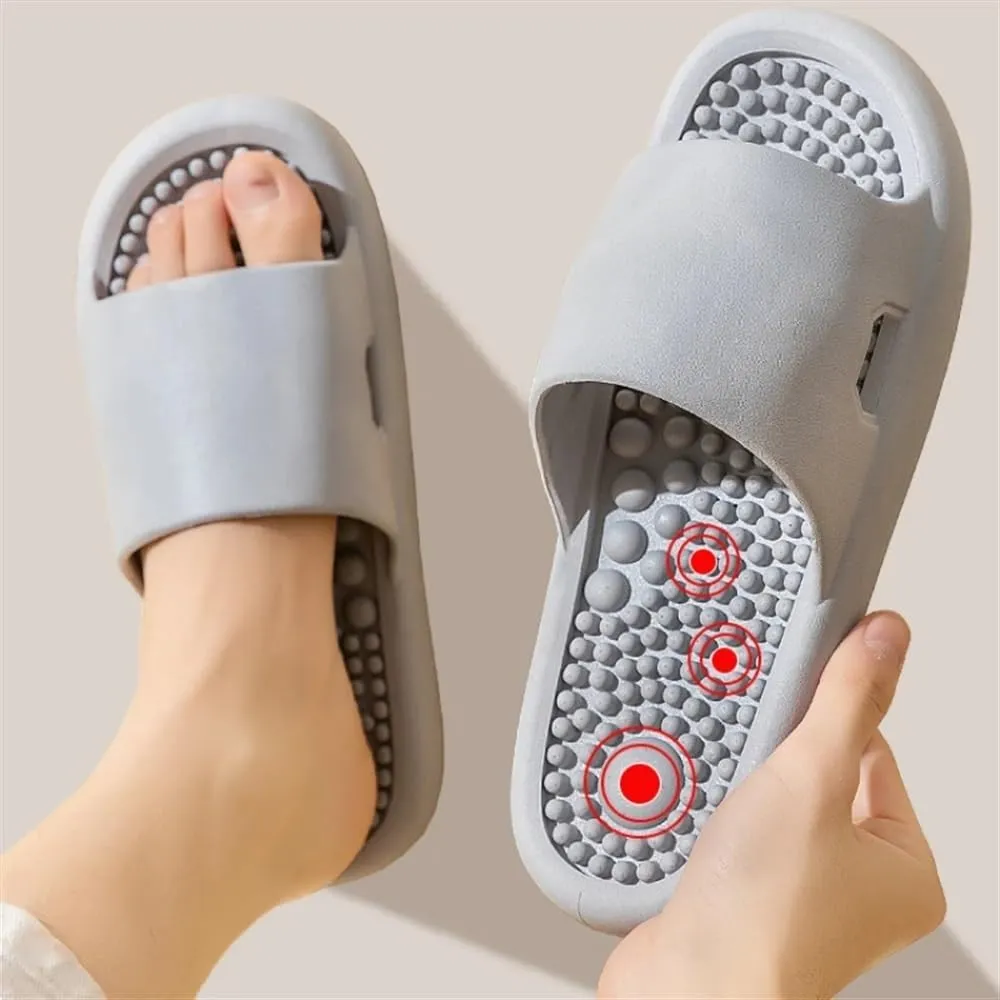 Acupressure Massage Slippers Plantar Fasciitis Pain Relief Foot Massager Reduce Feet Neuropathy Pain Relief and Tension Gift for Men Women(Color:Purple,Size:7.5/8)