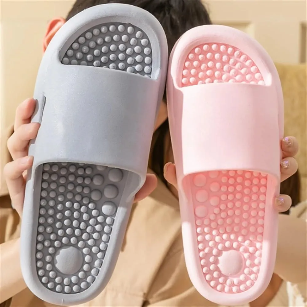 Acupressure Massage Slippers Plantar Fasciitis Pain Relief Foot Massager Reduce Feet Neuropathy Pain Relief and Tension Gift for Men Women(Color:Purple,Size:7.5/8)
