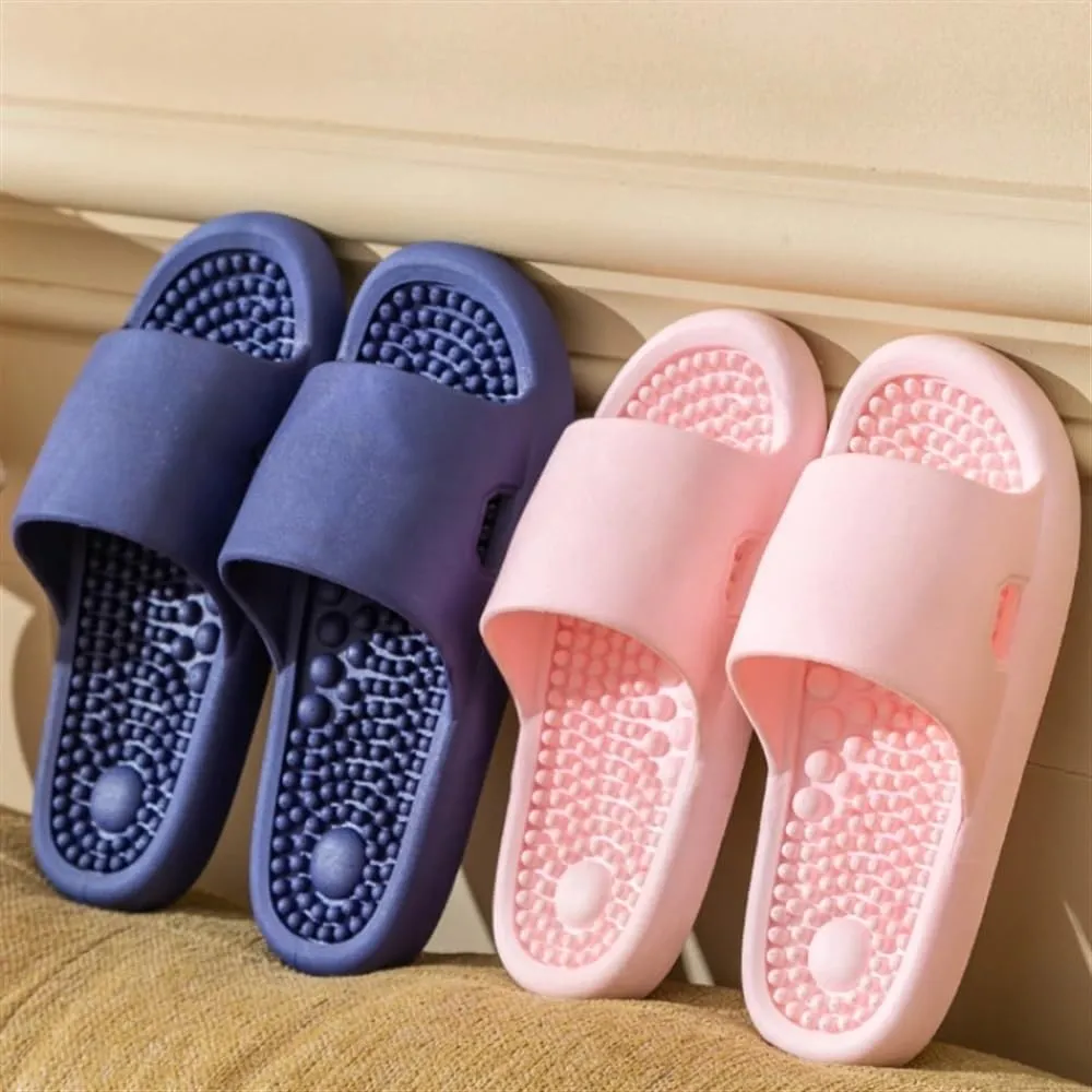 Acupressure Massage Slippers Plantar Fasciitis Pain Relief Foot Massager Reduce Feet Neuropathy Pain Relief and Tension Gift for Men Women(Color:Purple,Size:7.5/8)