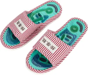 Acupressure Massage Slippers, Therapeutic Reflexology Sandals with Magnet Shoes for Foot Acupoint Massage, Shiatsu Arch Pain Relief, Healthy Feet Care(Women)