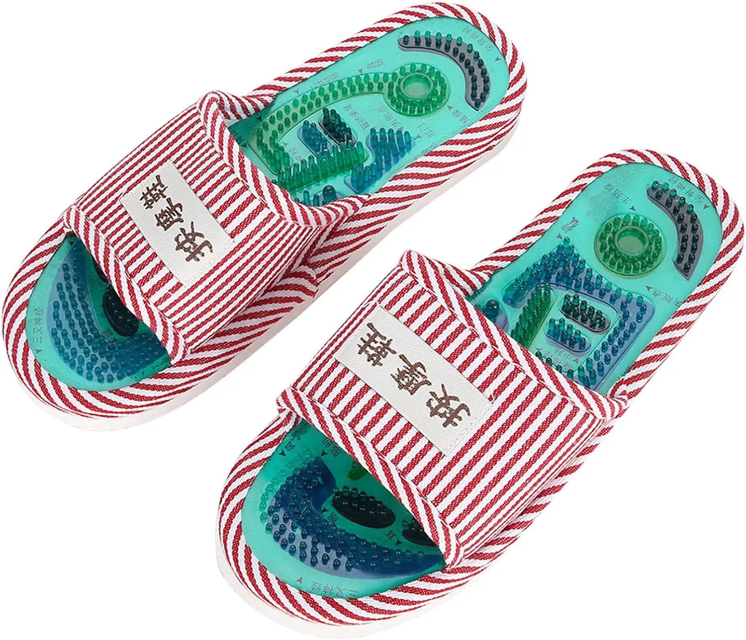 Acupressure Massage Slippers, Therapeutic Reflexology Sandals with Magnet Shoes for Foot Acupoint Massage, Shiatsu Arch Pain Relief, Healthy Feet Care(Women)