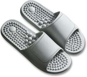 Acupressure Reflexology Massage Slippers Sandals for Men & Women Relief Plantar Fasciitis Sandals, Boost Circulation Improves Massage Therapy for Men Women Health(Size:8.5-9 Men,Color:Gray)