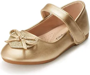 ADAMUMU Toddler Dress Shoes Flower Girl Shoes for Weeding Cute Toddler Mary Jane Shoes Lace Flore Ballet Flat for Walking, Jumping