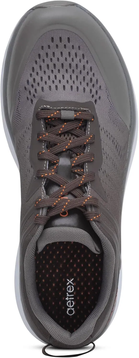 Aetrex Chase Orthopedic Arch Support Sneakers for Men - Plantar Fasciitis Relief Comfortable Mesh Adjustable Laces Mens Sneakers