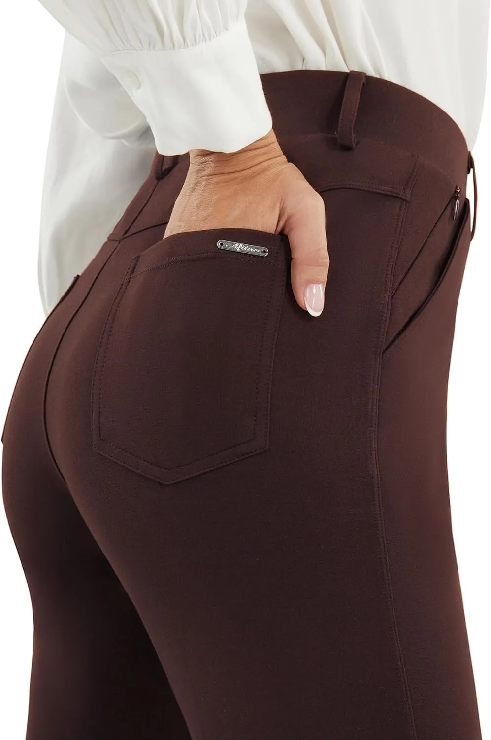 AFITNE Women's Dress Pants 2025 Stretchy Straight Leg Yoga Work Slacks with Pockets Business Casual Pants Petite/Regular/Tall