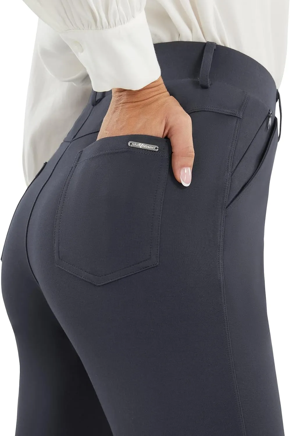 AFITNE Women's Dress Pants 2025 Stretchy Straight Leg Yoga Work Slacks with Pockets Business Casual Pants Petite/Regular/Tall