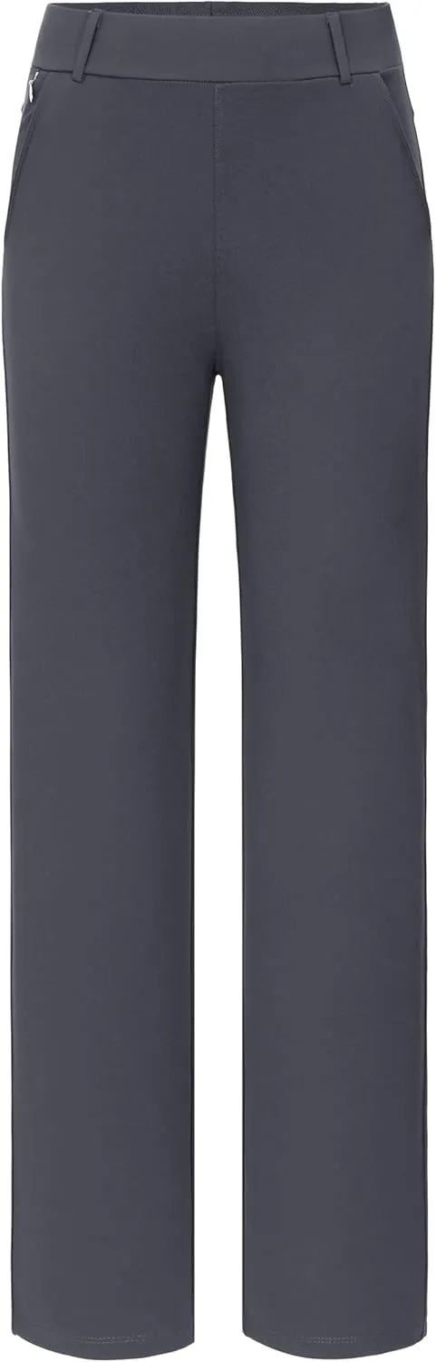 AFITNE Women's Dress Pants 2025 Stretchy Straight Leg Yoga Work Slacks with Pockets Business Casual Pants Petite/Regular/Tall