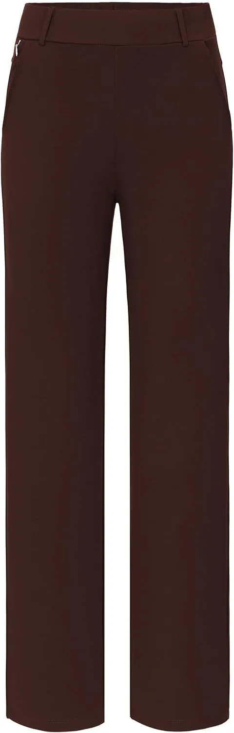 AFITNE Women's Dress Pants 2025 Stretchy Straight Leg Yoga Work Slacks with Pockets Business Casual Pants Petite/Regular/Tall