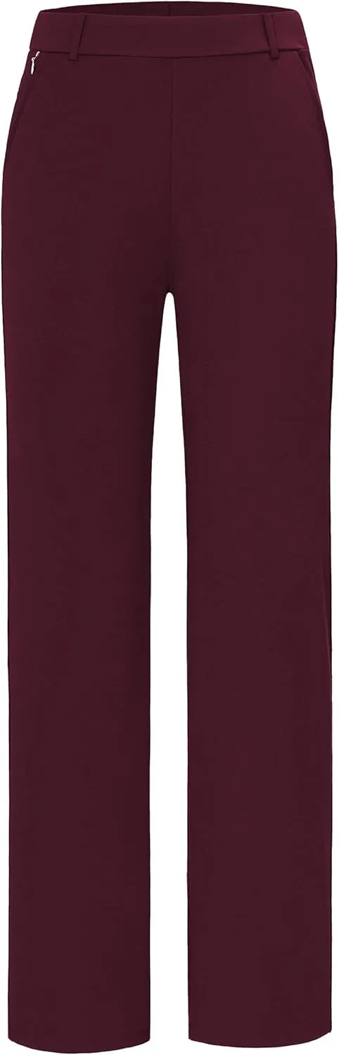 AFITNE Women's Dress Pants 2025 Stretchy Straight Leg Yoga Work Slacks with Pockets Business Casual Pants Petite/Regular/Tall