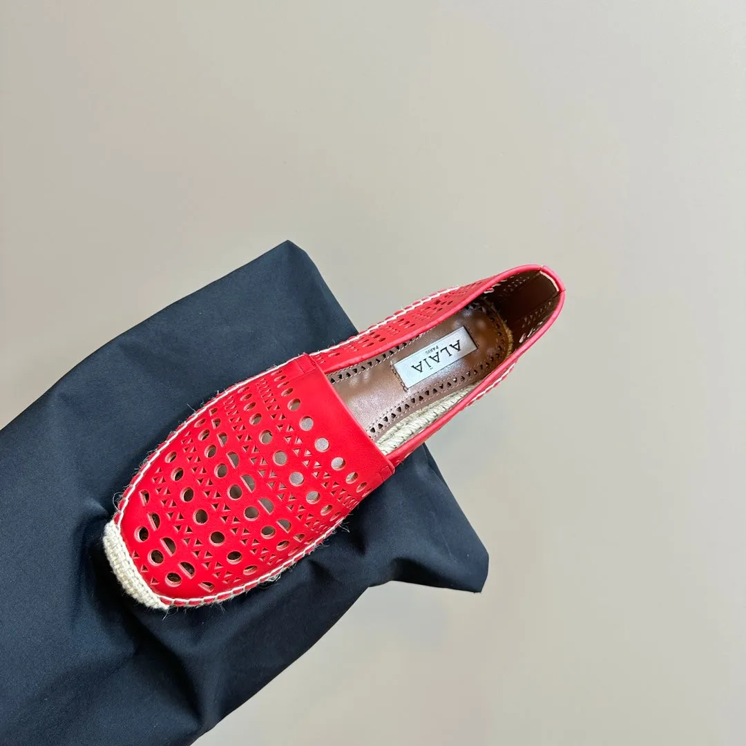 Alaila Vienne Espadrilles In Red Cowhide 946260