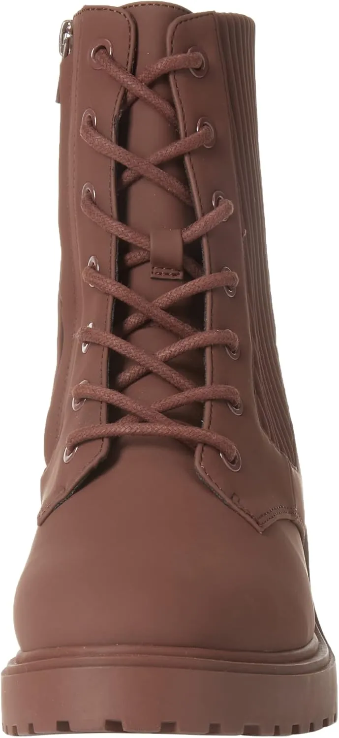 Amazon Essentials Women's Rubberized Combat Boot with Chunky Outsole