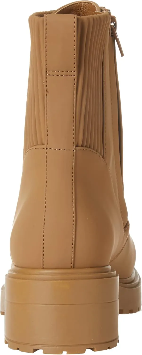 Amazon Essentials Women's Rubberized Combat Boot with Chunky Outsole