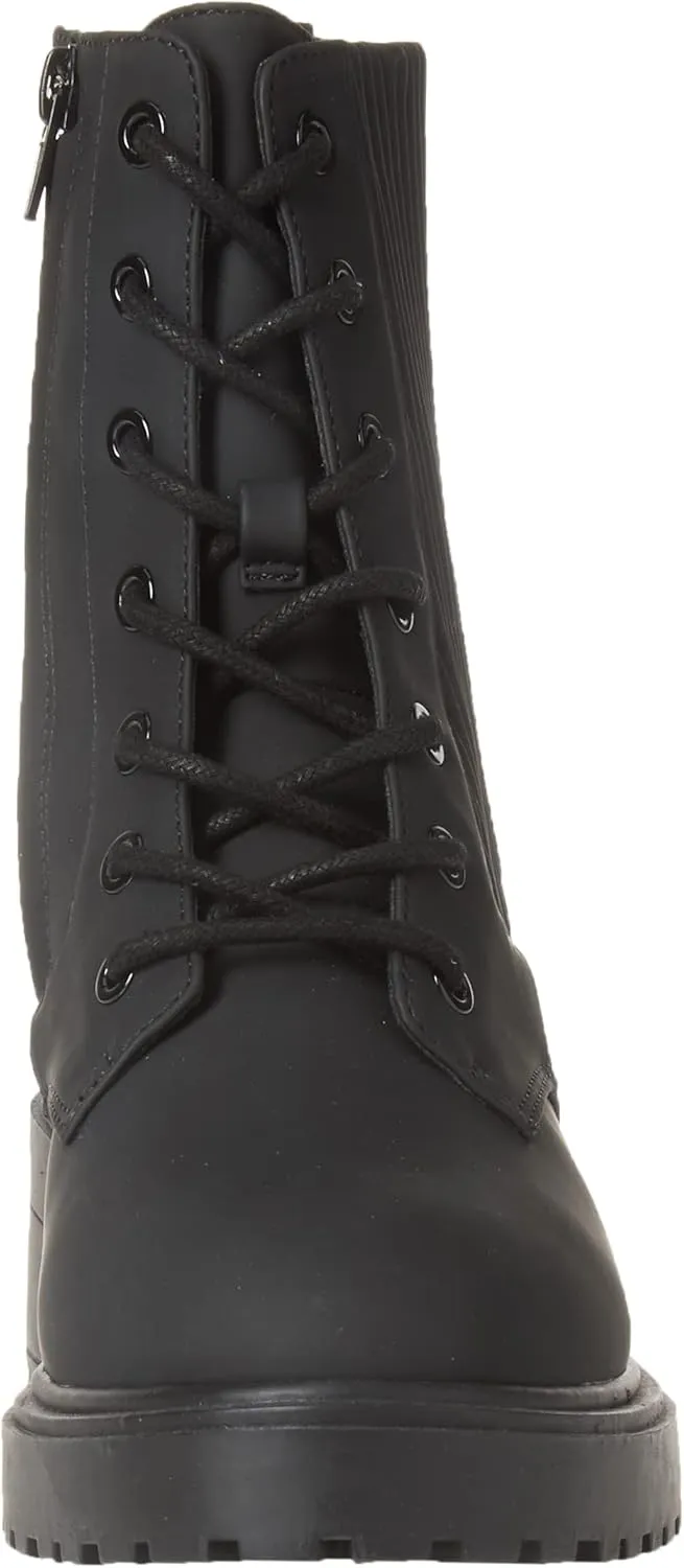 Amazon Essentials Women's Rubberized Combat Boot with Chunky Outsole