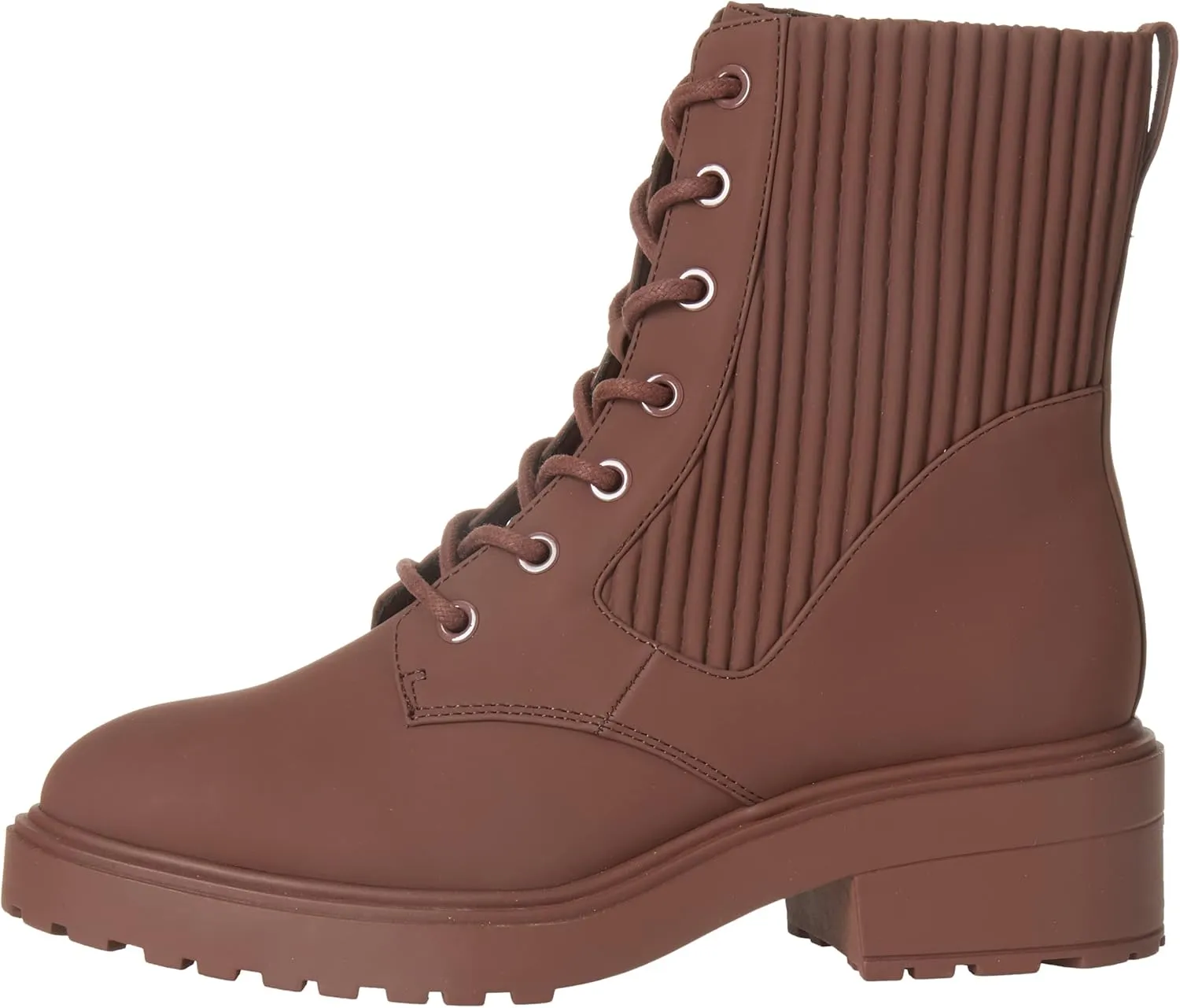 Amazon Essentials Women's Rubberized Combat Boot with Chunky Outsole