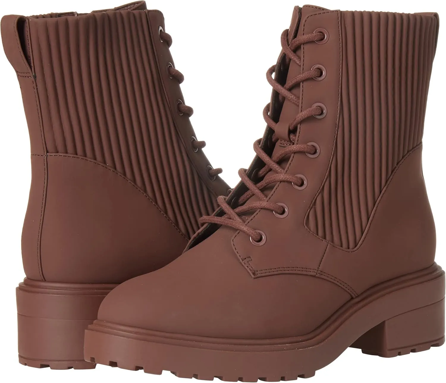 Amazon Essentials Women's Rubberized Combat Boot with Chunky Outsole