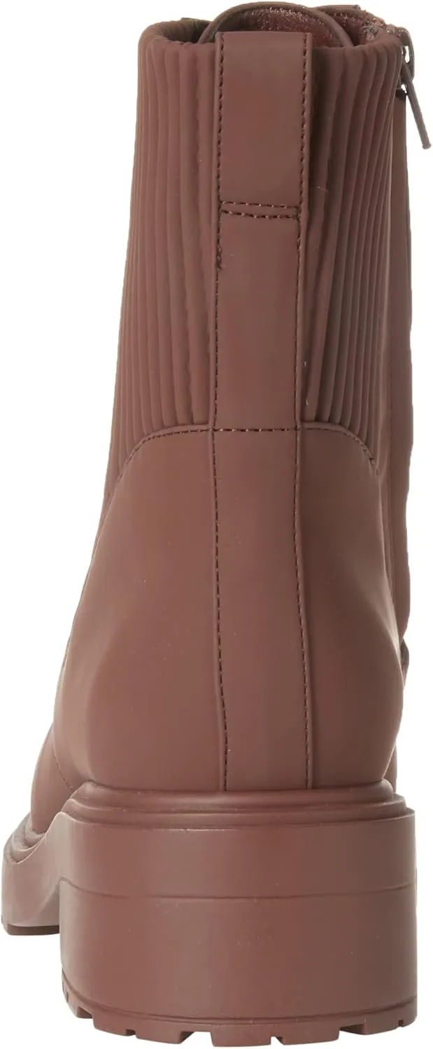 Amazon Essentials Women's Rubberized Combat Boot with Chunky Outsole