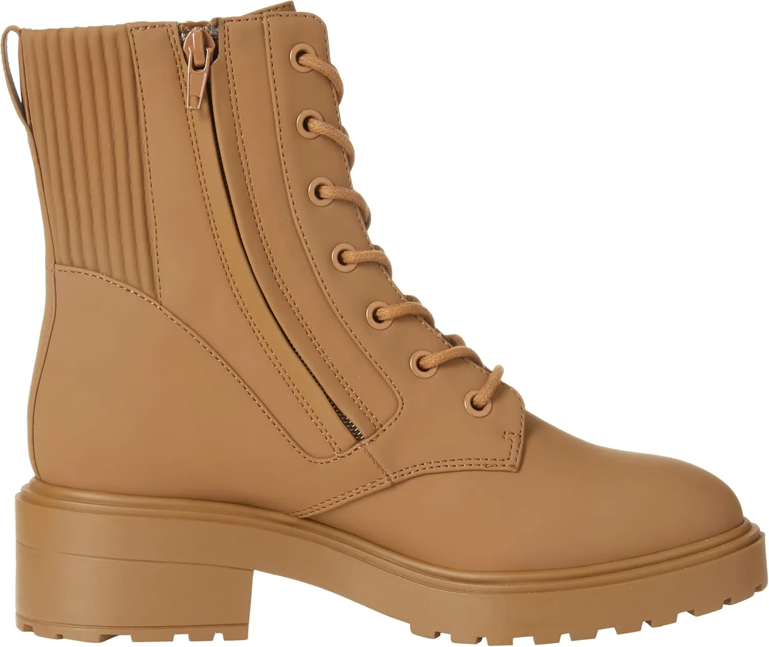 Amazon Essentials Women's Rubberized Combat Boot with Chunky Outsole