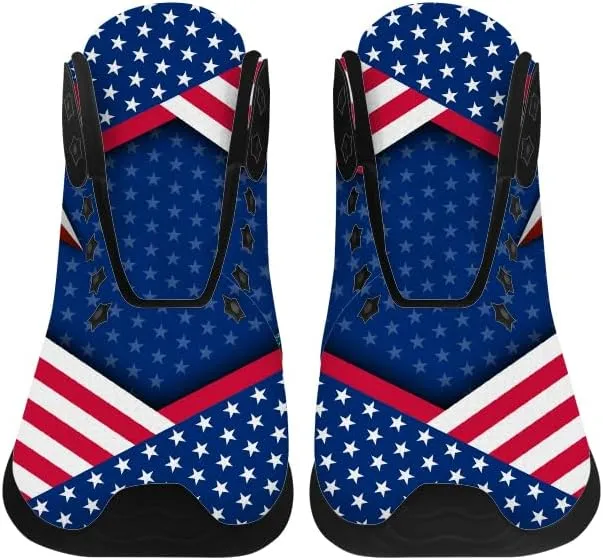 American Flag Shoes for Men Women USA Flag High Top Sneakers Red White Blue Shoes Gifts for Patriots