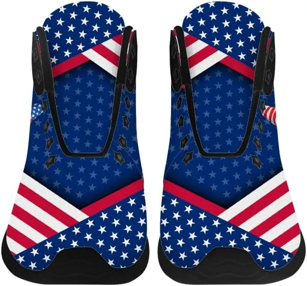 American Flag Shoes for Men Women USA Flag High Top Sneakers Red White Blue Shoes Gifts for Patriots
