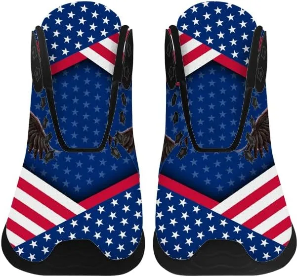 American Flag Shoes for Men Women USA Flag High Top Sneakers Red White Blue Shoes Gifts for Patriots