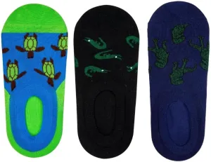 Animal Patterned Fun Colorful No Show Socks for Women - Low Cut Organic Cotton Socks - Invisible Socks for Sneakers Women Size 6-9 - 3 Pack (6-9, No-Show Mix 1)