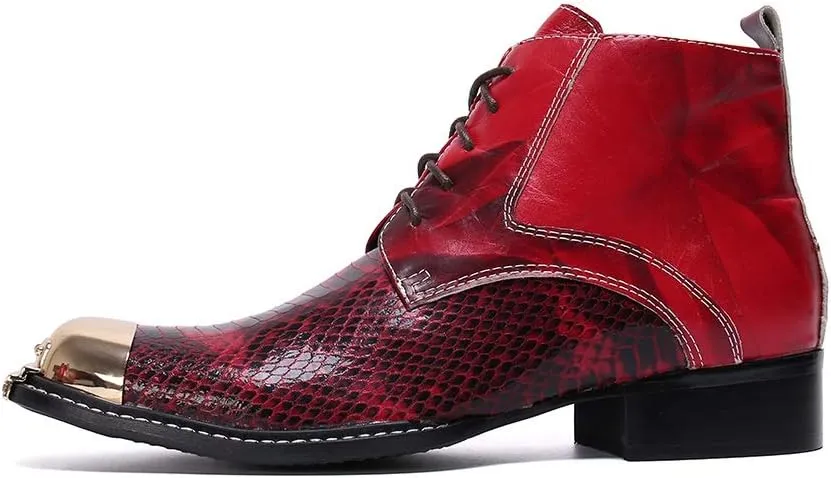 Ankle Boots for Men Show Office Business for Party The First Layer of Cowhide Pure Leather