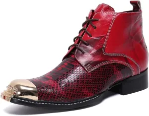 Ankle Boots for Men Show Office Business for Party The First Layer of Cowhide Pure Leather