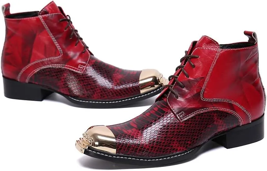 Ankle Boots for Men Show Office Business for Party The First Layer of Cowhide Pure Leather