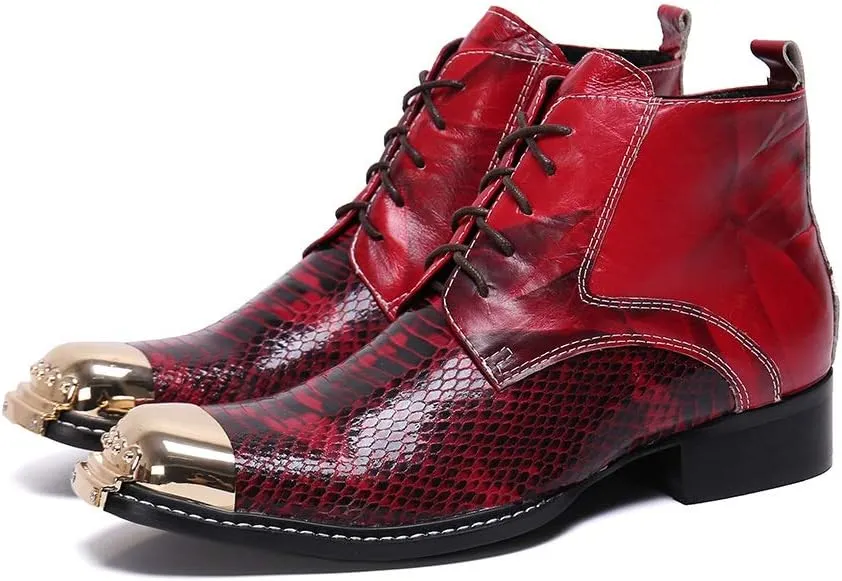 Ankle Boots for Men Show Office Business for Party The First Layer of Cowhide Pure Leather