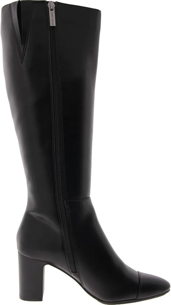 Anne Klein Womens Sawyer Faux Leather Knee-High Boots