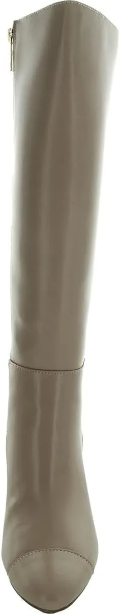 Anne Klein Womens Sawyer Faux Leather Knee-High Boots