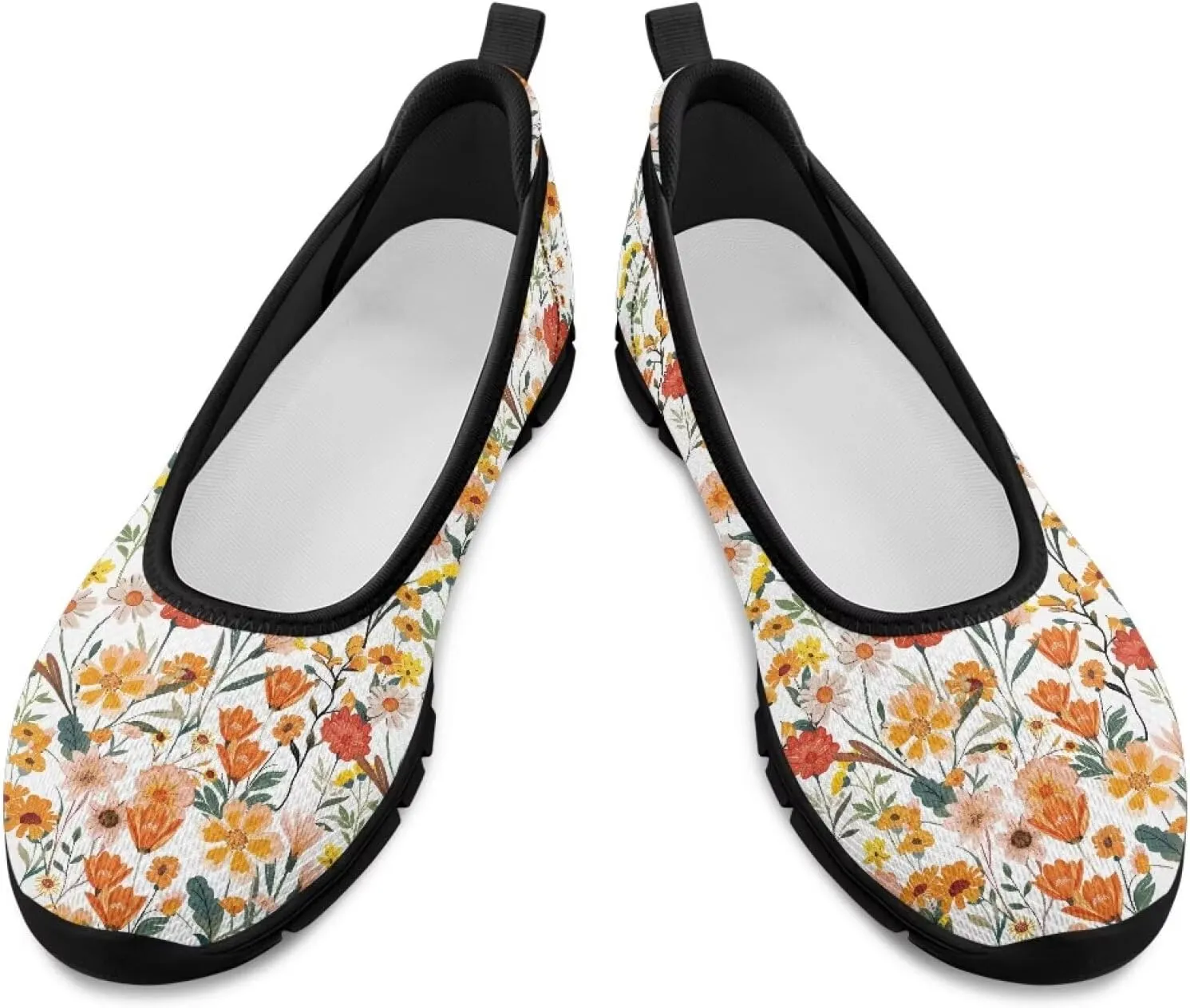Art Painted Travel Shoes for Women Slip On Flat Casual Mesh Flying Dress Loafers Lightweight Comfort Fashion Sneaker for Ladies US Size 6-11