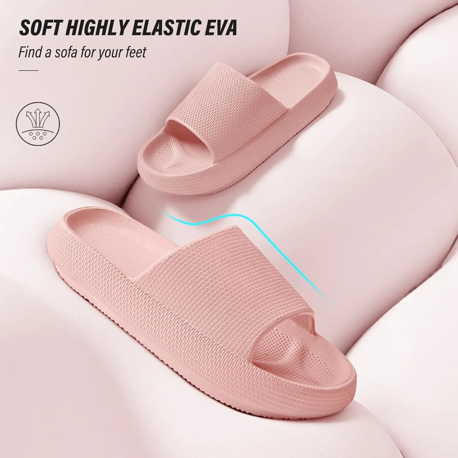 ATHMILE Cloud Slippers for Women Pillow Slides for Men Shower Shoes Thick Sole House Shoes for Bathroom Indoor Outdoor Summer Pool Swim Vacation Beach Essentials