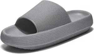 ATHMILE Cloud Slippers for Women Pillow Slides for Men Shower Shoes Thick Sole House Shoes for Bathroom Indoor Outdoor Summer Pool Swim Vacation Beach Essentials