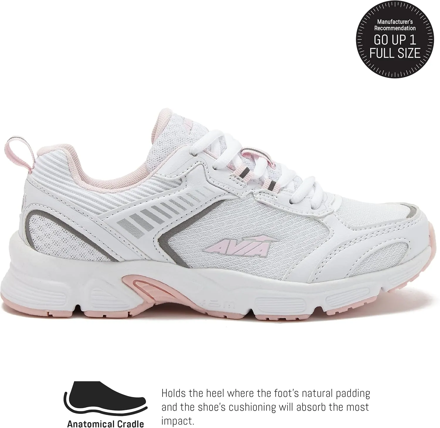 Avia Forte Women’s Running Shoes with Lightweight Breathable Mesh, Sizes 6 to 10