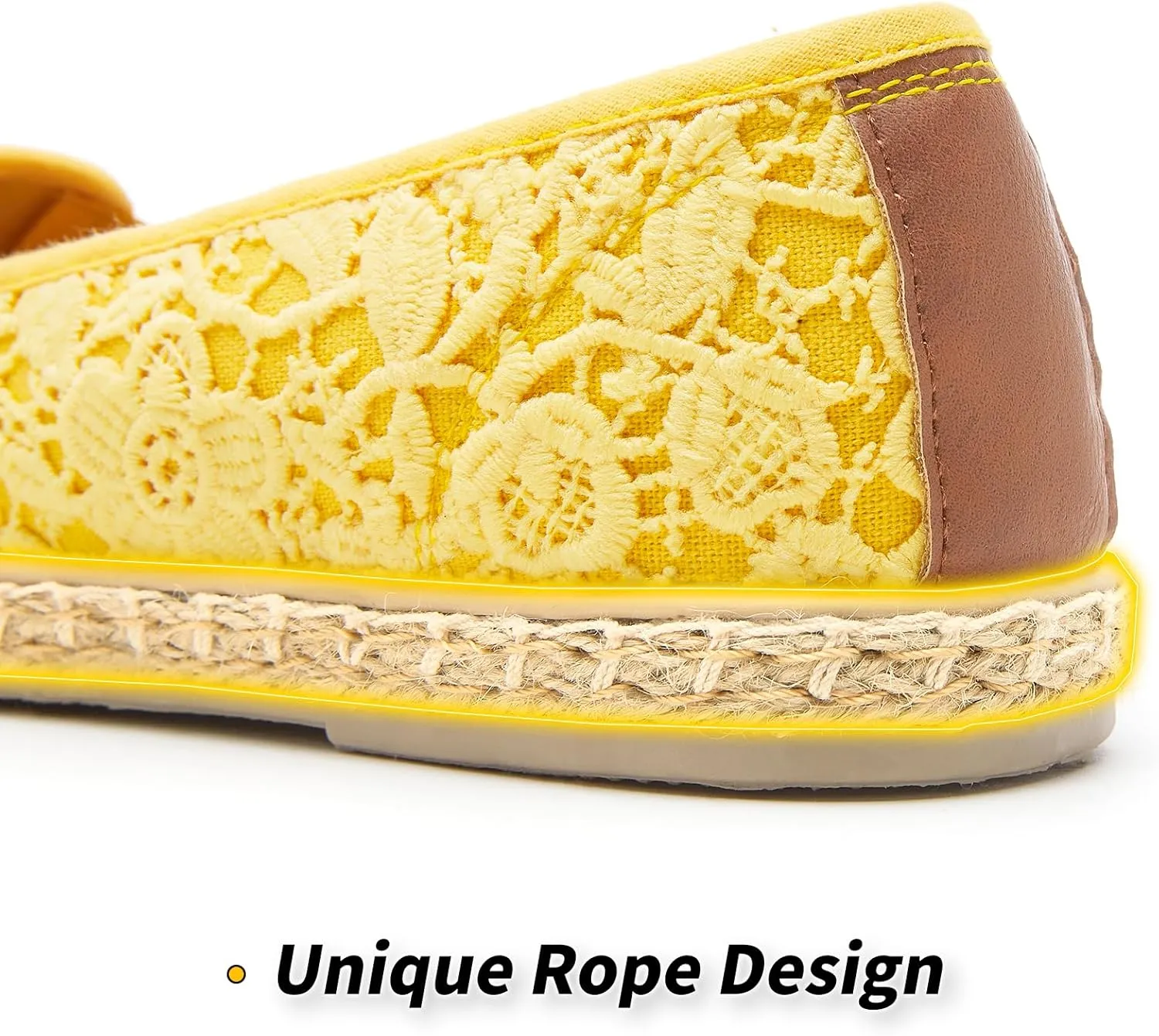 BABUDOG Women's Black Flats with Flower Embroideried,White Lace Ballet Flats,Comfortable Dress Flats