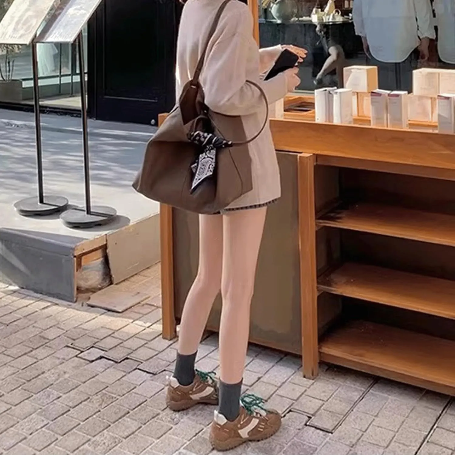 Ballet Sneakers for Woman Leather Trendy Lace Up Chunky Ballerina Flats Retro Sporty Running Walking Wide Box Fancy Ballet Shoes 2025 Spring Summer Casual Outdoor Footwear