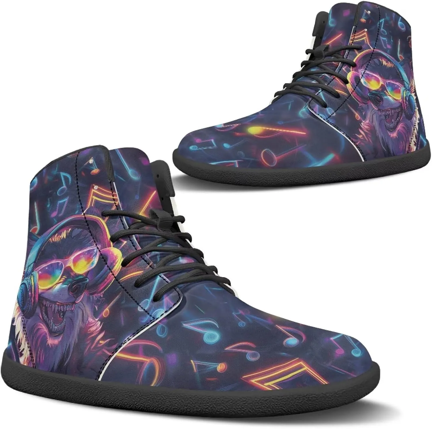 Barefoot Shoes for Women Comfortable High Top Anti-Skid Wide Toe Box Tennis Shoes Waterproof Zero Drop Minimalist Sport Hiking Sneakers for Women US 6-13.5