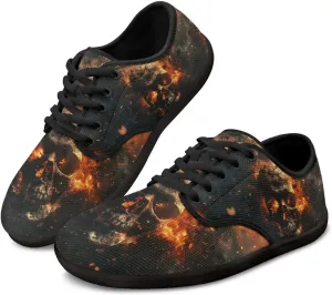 Binienty Unisex Women Men Wide Toe Barefoot Sneakers Lightweight Walking Daily Lace Up Waling Shoes