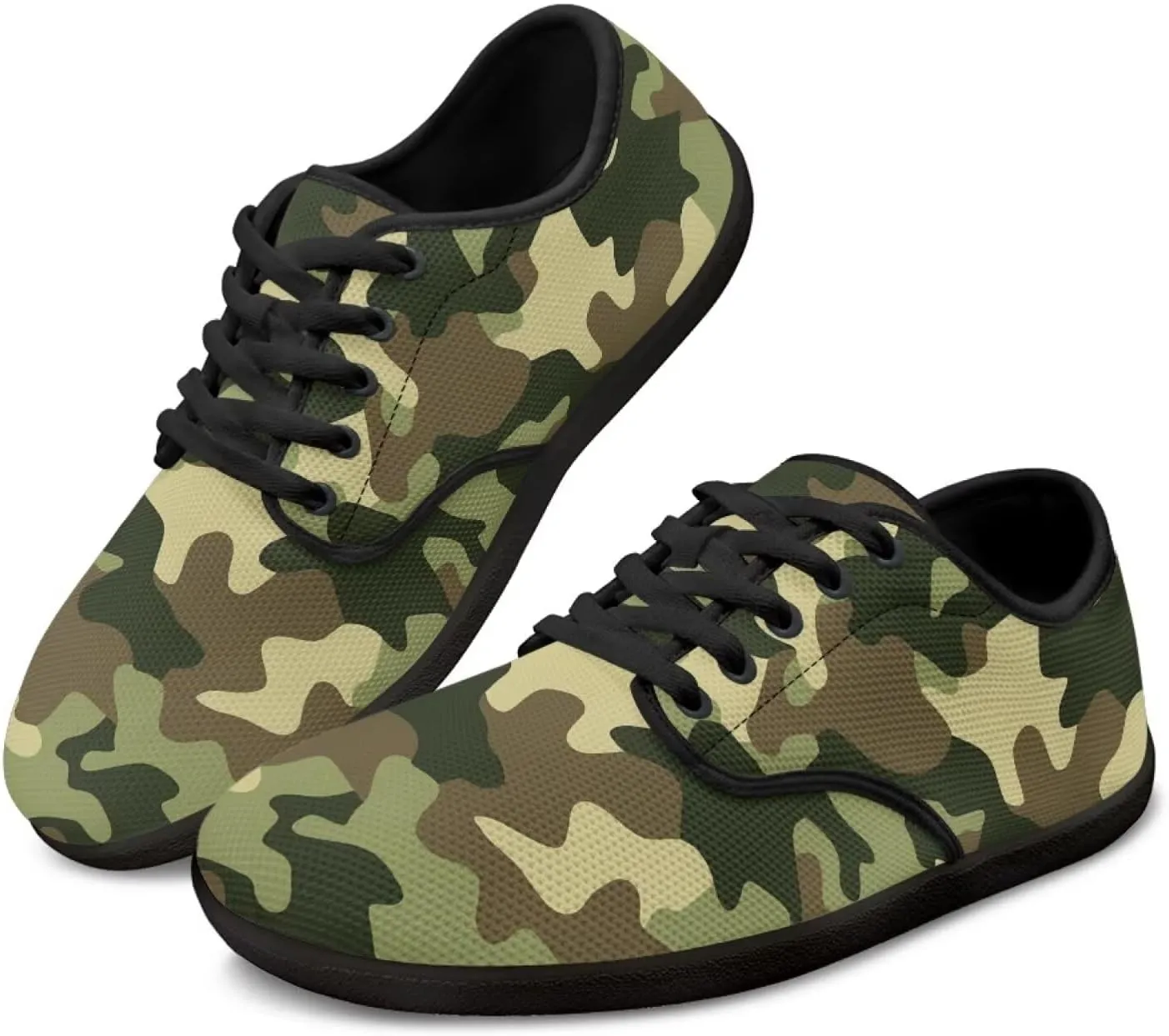 Binienty Women's Wide Toe Walking Shoes Lace Up Minimalist Barefoot Sneakers Non Slip Tennis Shoes