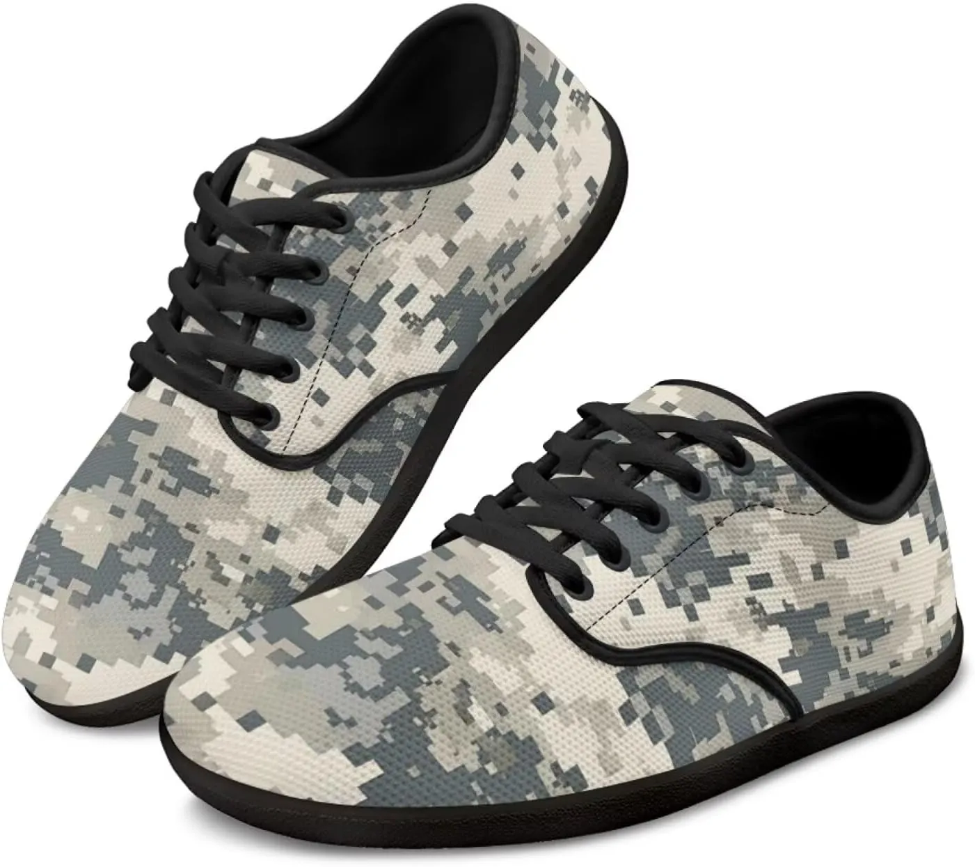 Binienty Women's Wide Toe Walking Shoes Lace Up Minimalist Barefoot Sneakers Non Slip Tennis Shoes