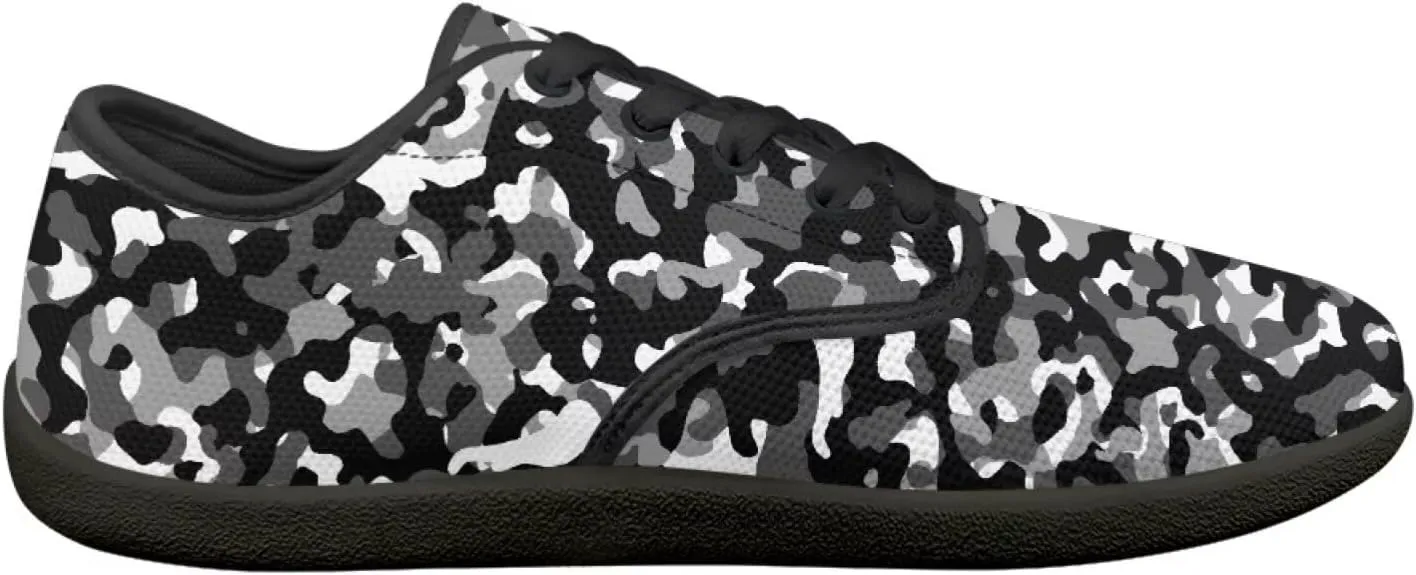Binienty Women's Wide Toe Walking Shoes Lace Up Minimalist Barefoot Sneakers Non Slip Tennis Shoes